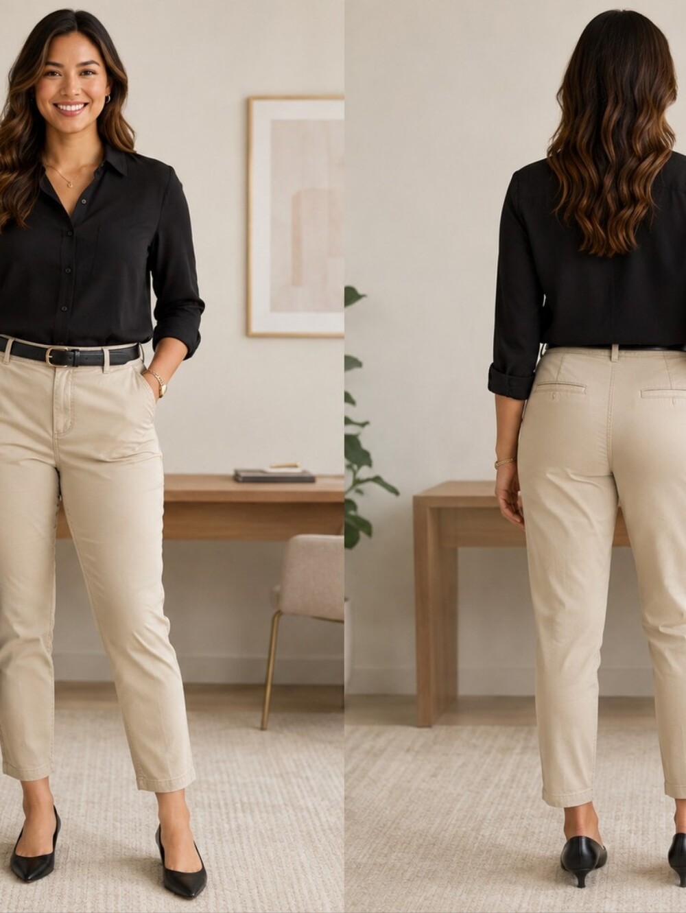 a.n.a Stretch Khaki Ankle Pants – Women’s Size 12 Business Casual ChinosClassi